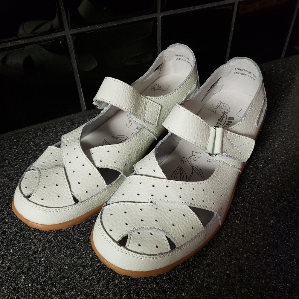Spring Step Leather Sandal Shoes Comfortable